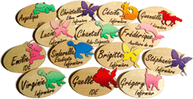Badges en bois