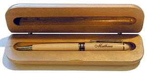Stylo bille clair + boîte pour un stylo
