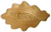 Feuille de ch&ecirc;ne en bois de cerisier