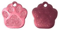 medaille patte chat rose