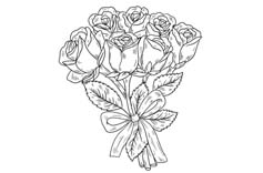 motif bouquet fleurs sur verre personnalisé