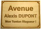 plaque de rue en bois