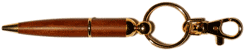 mini stylo bille porte-clés en bois foncé